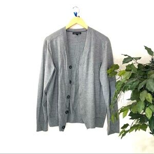 Banana Republic Grey Wool Button Cardigan